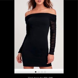 Long sleeve body con dress
